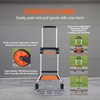 image:imageVEVOR Aluminum Truck 2 in 1 800 lbs Load Capacity Heavy Duty Industrial Convertible Folding Hand Truck and Dolly Utility Cart Converts from Hand Truck to Platform Cart with Rubber Wheels275 lbs