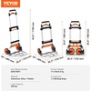 image:imageVEVOR Aluminum Truck 2 in 1 800 lbs Load Capacity Heavy Duty Industrial Convertible Folding Hand Truck and Dolly Utility Cart Converts from Hand Truck to Platform Cart with Rubber Wheels309 lbs