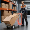 image:imageVEVOR Aluminum Truck 2 in 1 800 lbs Load Capacity Heavy Duty Industrial Convertible Folding Hand Truck and Dolly Utility Cart Converts from Hand Truck to Platform Cart with Rubber Wheels1000 lbs
