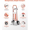 image:imageVEVOR Aluminum Truck 2 in 1 800 lbs Load Capacity Heavy Duty Industrial Convertible Folding Hand Truck and Dolly Utility Cart Converts from Hand Truck to Platform Cart with Rubber Wheels1000 lbs