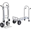 image:imageVEVOR Aluminum Truck 2 in 1 800 lbs Load Capacity Heavy Duty Industrial Convertible Folding Hand Truck and Dolly Utility Cart Converts from Hand Truck to Platform Cart with Rubber Wheels800 lbs