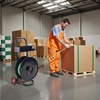 image:imageVEVOR Banding Strapping Cart Fit for PETPPPolyester Strapping Coils with 8 inches Core Size Heavy Duty Strapping Dispenser Equipped with Upgrade Brake System Builtin Spacious Tray for ToolsNEW8 Core