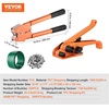 image:imageVEVOR Banding Strapping Kit Heavy Duty Banding Sealer Tool with 1500 ft PET Band 450 Metal Seals 150 Corner Protectors amp Gloves Plastic Pallet Packaging Strapping Kit for WarehouseShippingMovingPET 58x999 4PC Set