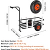 image:imageVEVOR Beach Fishing Cart 200 lbs Load Capacity Fish and Marine Cart with Two 11 Big Wheels Rubber Balloon Tires for Sand HeavyDuty Steel Pier Wagon Trolley with 7 Rod Holders for Fishing Picnic2 11 Rubber Tires