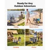 image:imageVEVOR Beach Fishing Cart 200 lbs Load Capacity Fish and Marine Cart with Two 11 Big Wheels Rubber Balloon Tires for Sand HeavyDuty Steel Pier Wagon Trolley with 7 Rod Holders for Fishing Picnic2 13 PU Tires  200 lbs