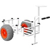 image:imageVEVOR Beach Fishing Cart 200 lbs Load Capacity Fish and Marine Cart with Two 11 Big Wheels Rubber Balloon Tires for Sand HeavyDuty Steel Pier Wagon Trolley with 7 Rod Holders for Fishing Picnic2 165 PU Tires  350 lbs