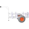 image:imageVEVOR Beach Fishing Cart 200 lbs Load Capacity Fish and Marine Cart with Two 11 Big Wheels Rubber Balloon Tires for Sand HeavyDuty Steel Pier Wagon Trolley with 7 Rod Holders for Fishing Picnic2 13 PU Tires  300 lbs