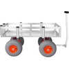 image:imageVEVOR Beach Fishing Cart 200 lbs Load Capacity Fish and Marine Cart with Two 11 Big Wheels Rubber Balloon Tires for Sand HeavyDuty Steel Pier Wagon Trolley with 7 Rod Holders for Fishing Picnic2 13 PU Tires  350 lbs