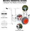 image:imageVEVOR Beach Fishing Cart 200 lbs Load Capacity Fish and Marine Cart with Two 11 Big Wheels Rubber Balloon Tires for Sand HeavyDuty Steel Pier Wagon Trolley with 7 Rod Holders for Fishing Picnic2 16 PU Tires  350 lbs