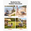 image:imageVEVOR Beach Fishing Cart 200 lbs Load Capacity Fish and Marine Cart with Two 11 Big Wheels Rubber Balloon Tires for Sand HeavyDuty Steel Pier Wagon Trolley with 7 Rod Holders for Fishing Picnic2 13 PU Tires  300 lbs
