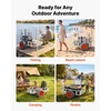 image:imageVEVOR Beach Fishing Cart 200 lbs Load Capacity Fish and Marine Cart with Two 11 Big Wheels Rubber Balloon Tires for Sand HeavyDuty Steel Pier Wagon Trolley with 7 Rod Holders for Fishing Picnic2 165 PU Tires  350 lbs