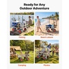 image:imageVEVOR Beach Fishing Cart 200 lbs Load Capacity Fish and Marine Cart with Two 11 Big Wheels Rubber Balloon Tires for Sand HeavyDuty Steel Pier Wagon Trolley with 7 Rod Holders for Fishing Picnic2 13 PU Tires  350 lbs