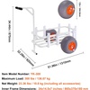 image:imageVEVOR Beach Fishing Cart 200 lbs Load Capacity Fish and Marine Cart with Two 11 Big Wheels Rubber Balloon Tires for Sand HeavyDuty Steel Pier Wagon Trolley with 7 Rod Holders for Fishing Picnic2 13 PU Tires