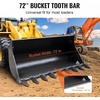 image:imageVEVOR Bucket Tooth Bar452 in Heavy Duty 6 Teeth Tractor Bucket Bar for Tractor Loader Skidsteer 4560 lbs Load Capacity Bolt On Teeth Bars for Buckets Protection Efficient amp Soil Excavation72in