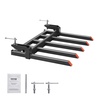 image:imageVEVOR Clamp on Debris Forks to 48 Bucket 2600 lbs Capacity Heavy Duty Clamp on Pallet Forks Bucket Attachments Fit for Loader Bucket Skidsteer Tractor to Clean up Fallen Limbs Debris or Yard Wwaste48