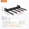 image:imageVEVOR Clamp on Debris Forks to 48 Bucket 2600 lbs Capacity Heavy Duty Clamp on Pallet Forks Bucket Attachments Fit for Loader Bucket Skidsteer Tractor to Clean up Fallen Limbs Debris or Yard Wwaste48