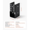 image:imageVEVOR Concealed Joist Hanger 2x4 Outdoor Accent ConcealedFlange Pack of 24 Concealed Joist Bracket Q235 Steel Plate PowderCoated Concealed Face Mount Joist Hanger Inner 1636in for Beam Swing2x4 Inch 193x362 24 Pcs