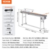 image:imageVEVOR Conveyor 59 x 236 Inch Table Heavy Duty Stainless Steel Motorized Belt for Inkjet Coding Applications Powered PVC AntiStatic Adjustable Speed Double Guardrail59 x 157 inch
