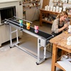 image:imageVEVOR Conveyor 59 x 236 Inch Table Heavy Duty Stainless Steel Motorized Belt for Inkjet Coding Applications Powered PVC AntiStatic Adjustable Speed Double Guardrail59 x 78 inch