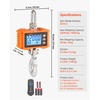 image:imageVEVOR Digital Crane Scale 4400 lbs2000 kg Max Capacity Heavy Duty Industrial Hanging Scale with Cast Aluminum Case amp LCD Display 1 lbs Division amp 3 Unit Switch Remote Control for Garage Factory2200BLS