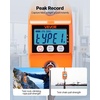 image:imageVEVOR Digital Crane Scale 660 lbs300 kg Industrial Heavy Duty Hanging Scale with Cast Aluminum Case amp LCD Screen Handheld Mini Crane with Hooks for Farm Hunting Fishing Outdoor Garage OrangeOrange