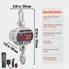 image:imageVEVOR Digital Crane Scale 6600 lbs3000 kg Industrial Heavy Duty Hanging Scale with Remote Control Cast Aluminum Case amp LED Screen High Precision for Construction Factory Farm Hunting Silver