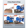 image:imageVEVOR Electric Strapping Machine 2 x 4000mAh Batteries Automatic Strapping Tool with Digital Display for 03940748 inches Wide PET Straps Handheld Banding Tools for Packaging Box PalletPET 5600N