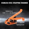 image:imageVEVOR Electric Strapping Machine for 035063 PP PET Straps Portable Electric Banding Tool with Digital Display 2 x 5000mAh Battery Powered Automatic Strapping Tool for Packaging Box PalletPP 12x328 3PC Set