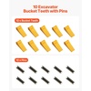 image:imageVEVOR Excavator Bucket Teeth with Pins 7 Pack 684447 Bucket Tooth Set Fits 58in Buckets Edge Heavy Duty 734 in Bolt on Digging Buckets Teeth Replacement for Skid Steer amp Mini Excavator10 pack