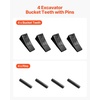 image:imageVEVOR Excavator Bucket Teeth with Pins 7 Pack 684447 Bucket Tooth Set Fits 58in Buckets Edge Heavy Duty 734 in Bolt on Digging Buckets Teeth Replacement for Skid Steer amp Mini Excavator4 pack