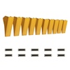 image:imageVEVOR Excavator Bucket Teeth with Pins 7 Pack 684447 Bucket Tooth Set Fits 58in Buckets Edge Heavy Duty 734 in Bolt on Digging Buckets Teeth Replacement for Skid Steer amp Mini Excavator10 pack