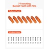 image:imageVEVOR Excavator Bucket Teeth with Pins 7 Pack 684447 Bucket Tooth Set Fits 58in Buckets Edge Heavy Duty 734 in Bolt on Digging Buckets Teeth Replacement for Skid Steer amp Mini Excavator7 pack
