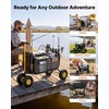 image:imageVEVOR Fishing Cart 300 lbs Load Capacity Foldable Fish and Marine Cart with Four 11 Big Wheels Rubber Balloon Tires HeavyDuty Steel Pier Wagon Trolley with 8 Rod Holders for Picnic2 11 Rubber Tires  300 lbs