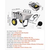 image:imageVEVOR Fishing Cart 300 lbs Load Capacity Foldable Fish and Marine Cart with Four 11 Big Wheels Rubber Balloon Tires HeavyDuty Steel Pier Wagon Trolley with 8 Rod Holders for Picnic2 13 Rubber Tires  200 lbs