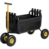 image:imageVEVOR Fishing Cart 300 lbs Load Capacity Foldable Fish and Marine Cart with Four 11 Big Wheels Rubber Balloon Tires HeavyDuty Steel Pier Wagon Trolley with 8 Rod Holders for Picnic2 11 Rubber Tires  300 lbs