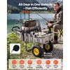 image:imageVEVOR Fishing Cart 300 lbs Load Capacity Foldable Fish and Marine Cart with Four 11 Big Wheels Rubber Balloon Tires HeavyDuty Steel Pier Wagon Trolley with 8 Rod Holders for Picnic2 13 Rubber Tires  200 lbs