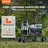 image:imageVEVOR Fishing Cart 300 lbs Load Capacity Foldable Fish and Marine Cart with Four 11 Big Wheels Rubber Balloon Tires HeavyDuty Steel Pier Wagon Trolley with 8 Rod Holders for Picnic2 11 Rubber Tires