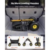 image:imageVEVOR Fishing Cart 300 lbs Load Capacity Foldable Fish and Marine Cart with Four 11 Big Wheels Rubber Balloon Tires HeavyDuty Steel Pier Wagon Trolley with 8 Rod Holders for Picnic2 11 Rubber Tires  300 lbs