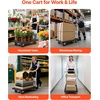 image:imageVEVOR Foldable Push Cart Dolly 660 lbs Capacity Folding Platform Truck with Swivel Wheels Moving Platform Hand Truck Flatbed Cart Space Saving Push Handle for Easy Storage 352 x 234 x 335 in352 x 234 x 335 in 895 x 595 x 850 mm