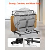 image:imageVEVOR Folding Chair Rack 500 LBS Capacity HeavyDuty Chair Cart for 60 Chairs Metal Chair Storage Dolly Chair Holder with Swivel Casters and Locking Wheels for Party EventHotelMatte Black400 LBS
