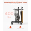 image:imageVEVOR Folding Chair Rack 500 LBS Capacity HeavyDuty Chair Cart for 60 Chairs Metal Chair Storage Dolly Chair Holder with Swivel Casters and Locking Wheels for Party EventHotelMatte Black400 LBS