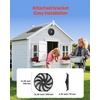 image:imageVEVOR Gable Mount Fan 12 Inch Solar Power Attic Exhaust Fan with Adjustable Thermostat amp Outer Mesh 1300 CFM House Ventilator Cools Up to 1850 SqFt Quiet Ventilation for Roof Garage Shop Black