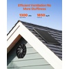 image:imageVEVOR Gable Mount Fan 12 Inch Solar Power Attic Exhaust Fan with Adjustable Thermostat amp Outer Mesh 1300 CFM House Ventilator Cools Up to 1850 SqFt Quiet Ventilation for Roof Garage Shop Black