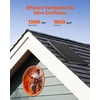 image:imageVEVOR Gable Mount Fan 14 Inch Solar Power Attic Exhaust Fan with Adjustable Thermostat amp Outer Mesh 1300 CFM House Ventilator Cool Upto 1850 SqFt Quiet Ventilation for Roof Garage Shop Black