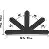 image:imageVEVOR Gable Plate Black PowderCoated Truss Connector Plates 1212 Pitch Gable Bracket 4 mm  016 Steel Truss Nail Plates Decorative Gable Plate with Bolts for Wooden Beam Use1212