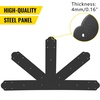 image:imageVEVOR Gable Plate Black PowderCoated Truss Connector Plates 1212 Pitch Gable Bracket 4 mm  016 Steel Truss Nail Plates Decorative Gable Plate with Bolts for Wooden Beam Use1212