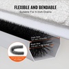 image:imageVEVOR Gutter Brush 60 Feet Total Length 433 inch Diameter Gutter Cleaning Tools GroundLevel Gutter Brush Leaf Guard for 5 Inch Gutters Easily Clear roof Leaves and Debris 20 Pack60 Ft