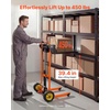image:imageVEVOR Hydraulic Material Lift Winch Stacker 450 lbs Load Capacity 394 Max Lifting Height Pallet Truck Dolly with Fork Lift Table Foldable amp Portable Pallet Jack Table Cart Orange amp Black