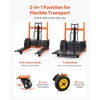 image:imageVEVOR Hydraulic Material Lift Winch Stacker 450 lbs Load Capacity 394 Max Lifting Height Pallet Truck Dolly with Fork Lift Table Foldable amp Portable Pallet Jack Table Cart Orange amp Black