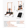 image:imageVEVOR Hydraulic Material Lift Winch Stacker 450 lbs Load Capacity 394 Max Lifting Height Pallet Truck Dolly with Fork Lift Table Foldable amp Portable Pallet Jack Table Cart Orange amp Black